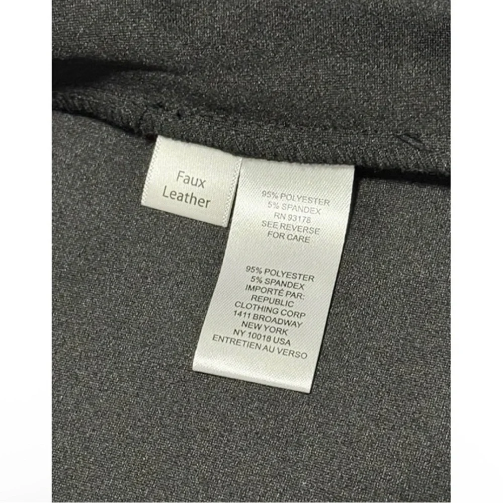 Black Blazer Industry Womens Black Faux Leather Open Front nwt - Picture 12 of 16